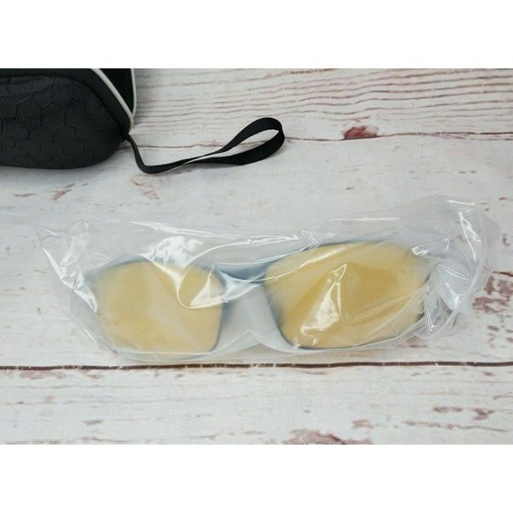 Gold Tinted Polarized Lens Brown Frame Booroot Stylish Sunglasses With Case - Picture 3 of 12